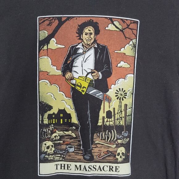 Texas Chainsaw Massacre Tarot Card T-Shirt, size Medium - Picture 2 of 4